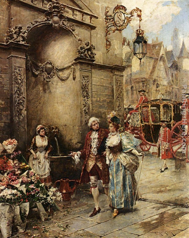 Henri Victor Lesur A Visit To The Florist